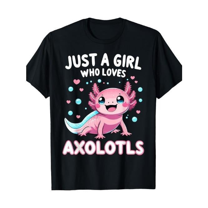Axolotl Kawaii Just A Girl Who Loves Axolotls T-Shirt Made in USA Hoodie, Sweatshirt | UrbanDripWear.com