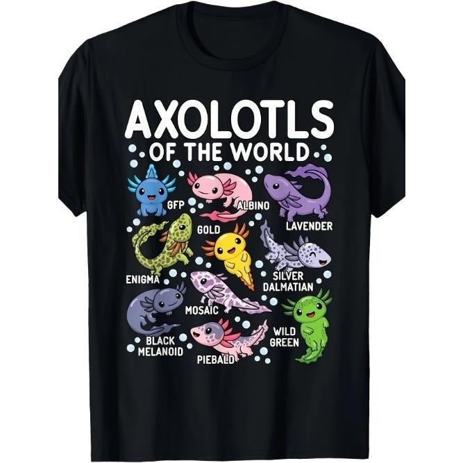 Axolotls Of The World Cute Kawaii Axolotl T-Shirt Made in USAstyle{n002}2 Hoodie, Sweatshirt | UrbanDripWear.com