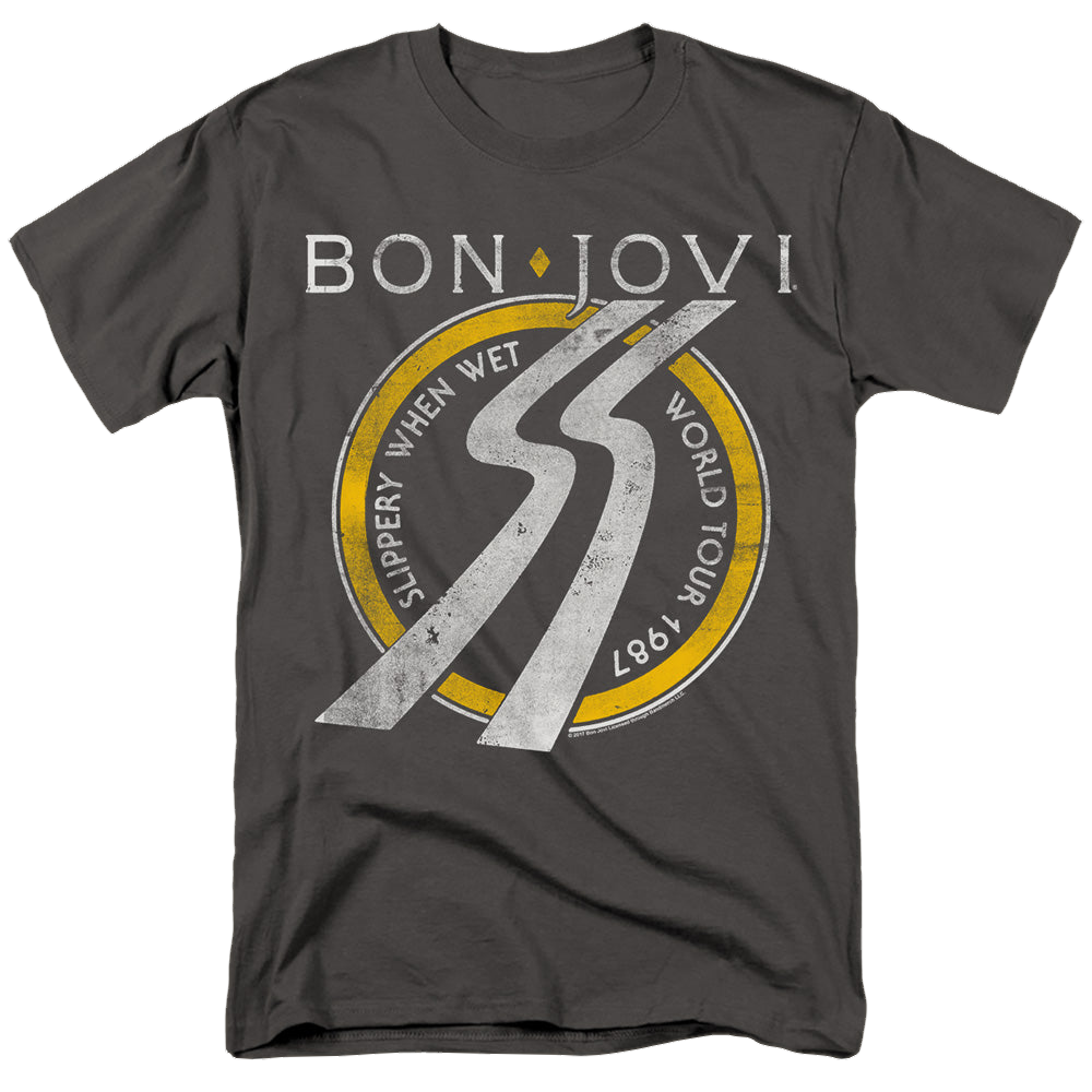 Bon Jovi Slippery When Wet World Tour - Men's Regular Fit T-Shirt