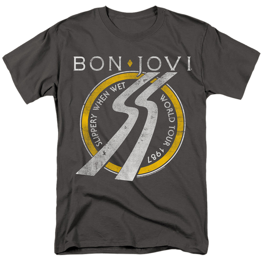 Bon Jovi Slippery When Wet World Tour - Men's Regular Fit T-Shirt