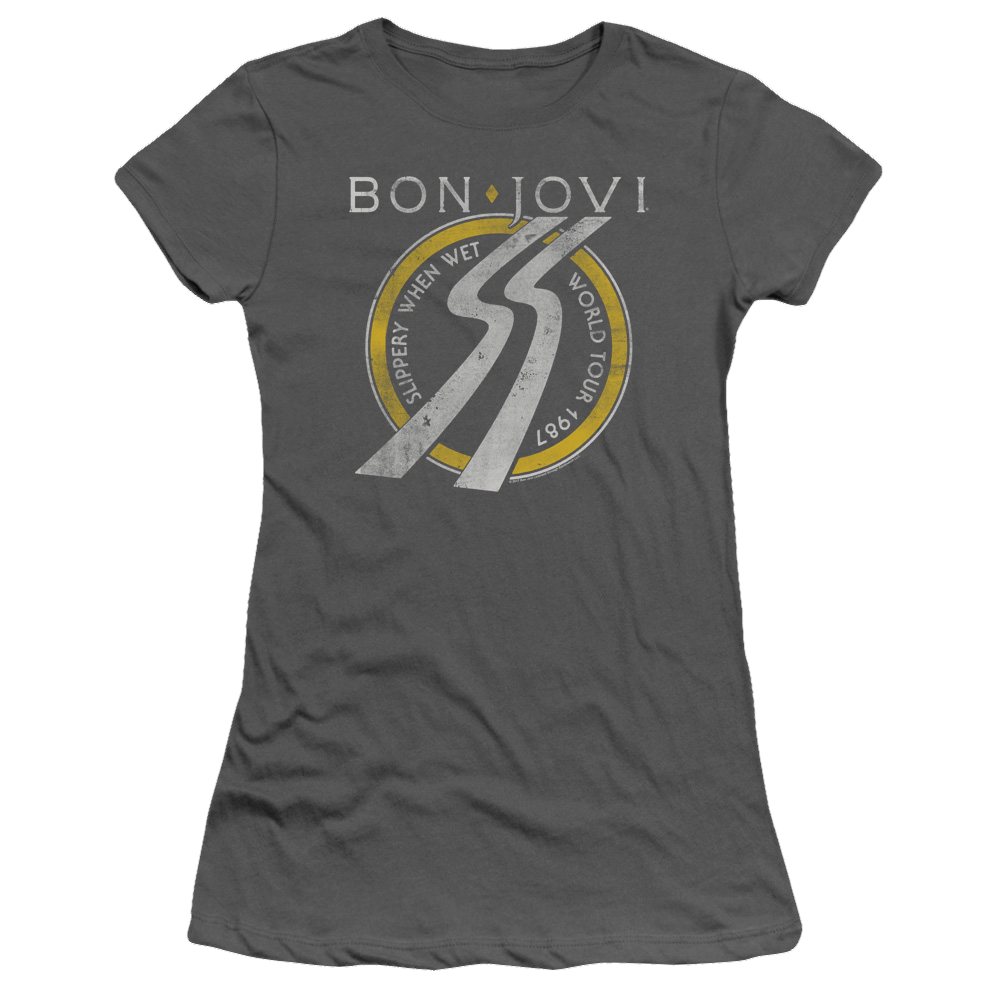 Bon Jovi Slippery When Wet World Tour - Juniors T-Shirt