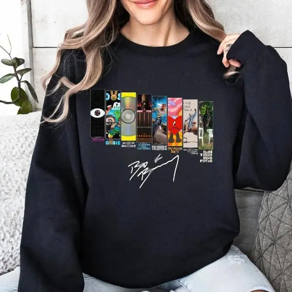 BBunny albums shirt, Debi Tirar Mas Fotos Shirt, Latin Music Tee, Reggaeton Fan Gift Hoodie, Sweatshirt | UrbanDripWear.com