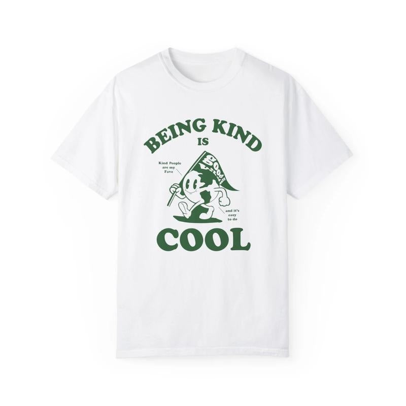 BEING KIND IS Cool Shirt, Be Kind T-Shirt, Kindness Tshirt, Be A Kind Human, Trendy Retro Shirt, Positive Message Shirt,...