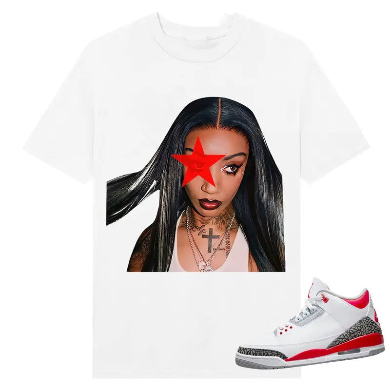 BIG FACE BKTHERULA, Shirt to match Fire Red 3s Black, Shirt to matching Sneaker Hoodie, Sweatshirt | UrbanDripWear.com