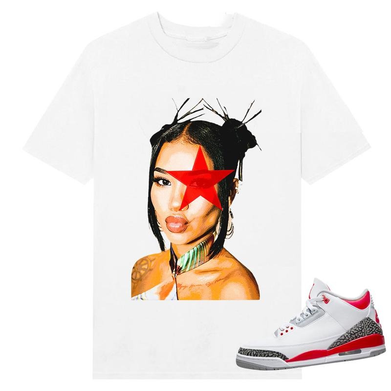 BIG FACE Jhene Star, Shirt to match Fire Red 3s Black, Shirt to matching Sneaker Hoodie, Sweatshirt | UrbanDripWear.com