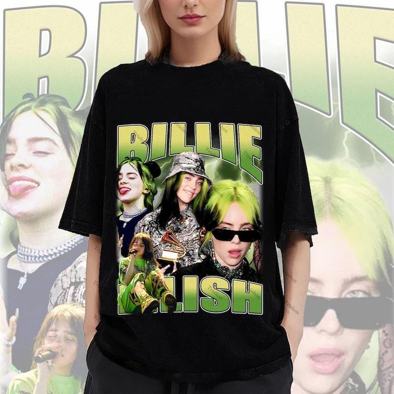 BILLIE Shirt, EILISH Shirt, Retro T-shirt Unisex Heavy Cotton Tee Hoodie, Sweatshirt | UrbanDripWear.com
