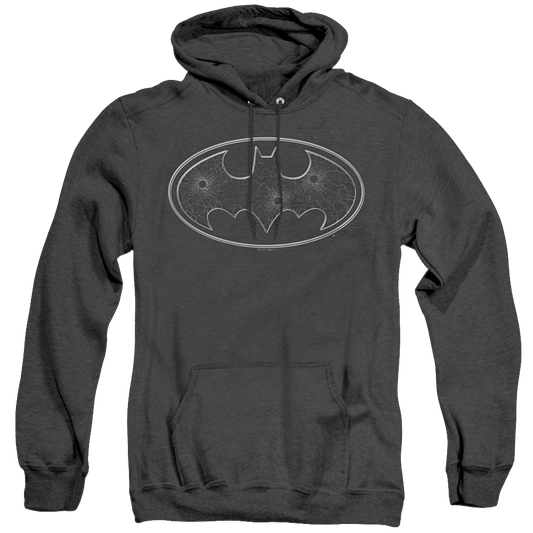 Dc Batman Glass Hole Logo - Heather Pullover Hoodie