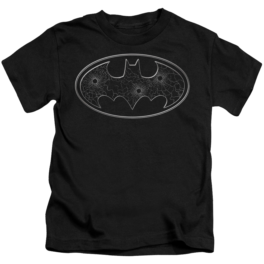 DC Batman Glass Hole Logo - Kid's T-Shirt