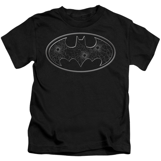 DC Batman Glass Hole Logo - Kid's T-Shirt