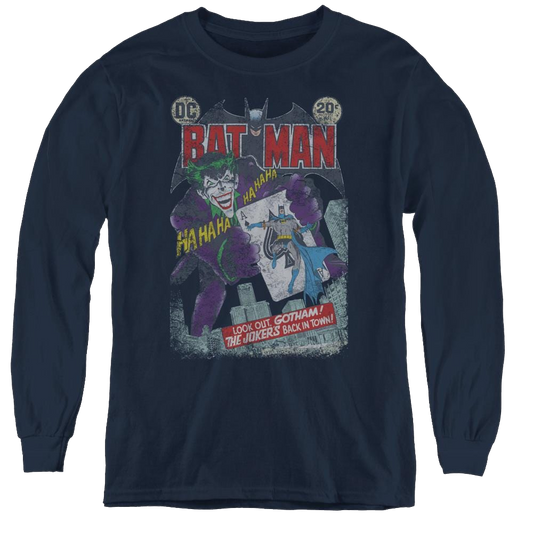 Dc Batman #251 Distressed - Youth Long Sleeve T-Shirt