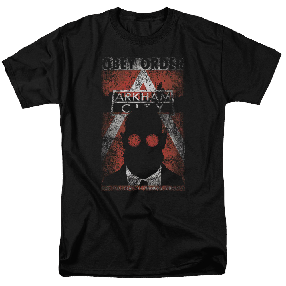 Batman - Arkham Obey Order Poster - Men's Regular Fit T-Shirt