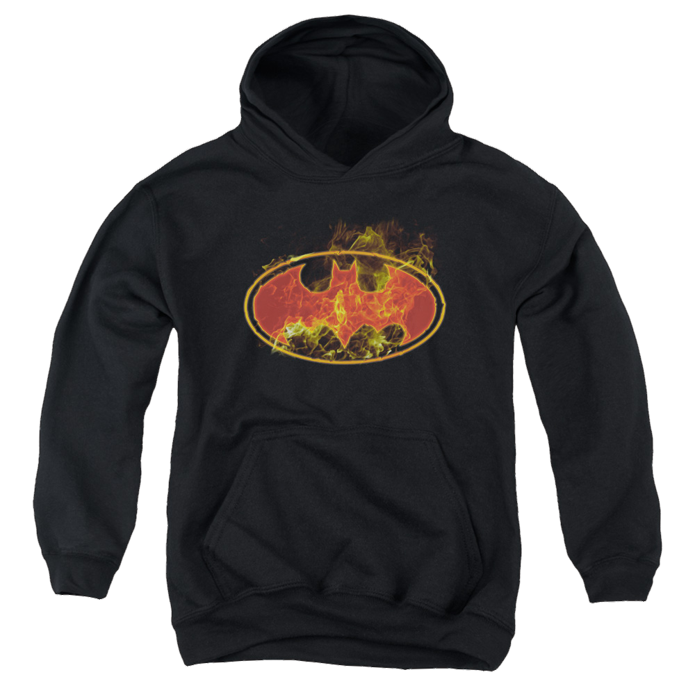 DC Batman Flames Logo - Youth Hoodie