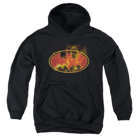 DC Batman Flames Logo - Youth Hoodie