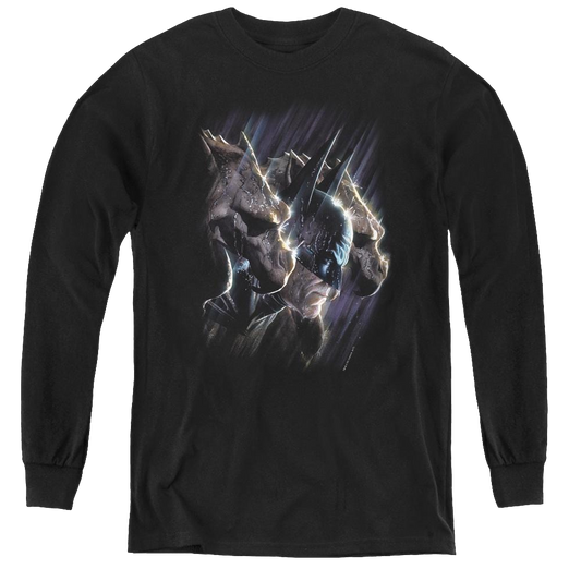 Dc Batman Gargoyles - Youth Long Sleeve T-Shirt