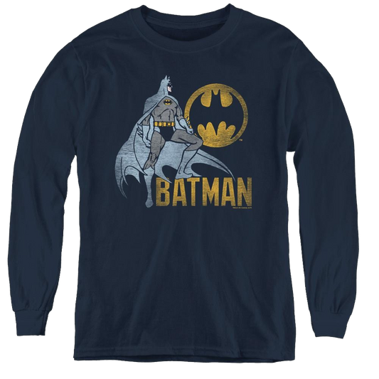Dc Batman Knight Watch - Youth Long Sleeve T-Shirt