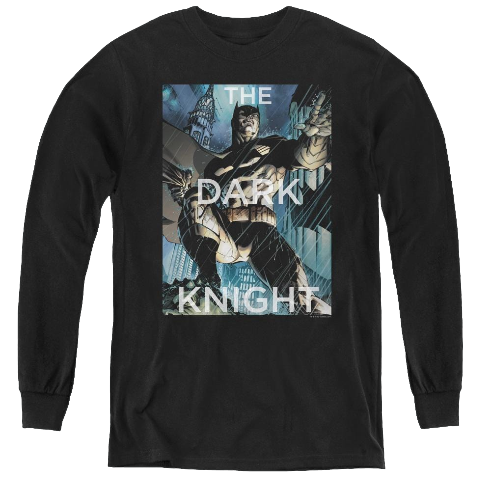 Dc Batman Fighting The Storm - Youth Long Sleeve T-Shirt