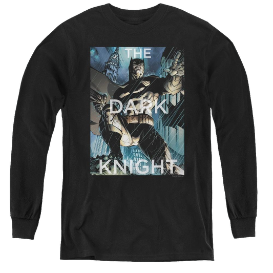 Dc Batman Fighting The Storm - Youth Long Sleeve T-Shirt