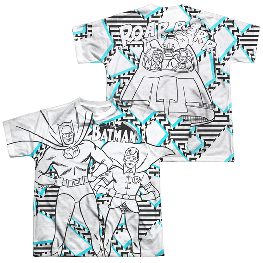 DC Batman Gaudy Bat (Front/Back Print) - Youth All-Over Print T-Shirt