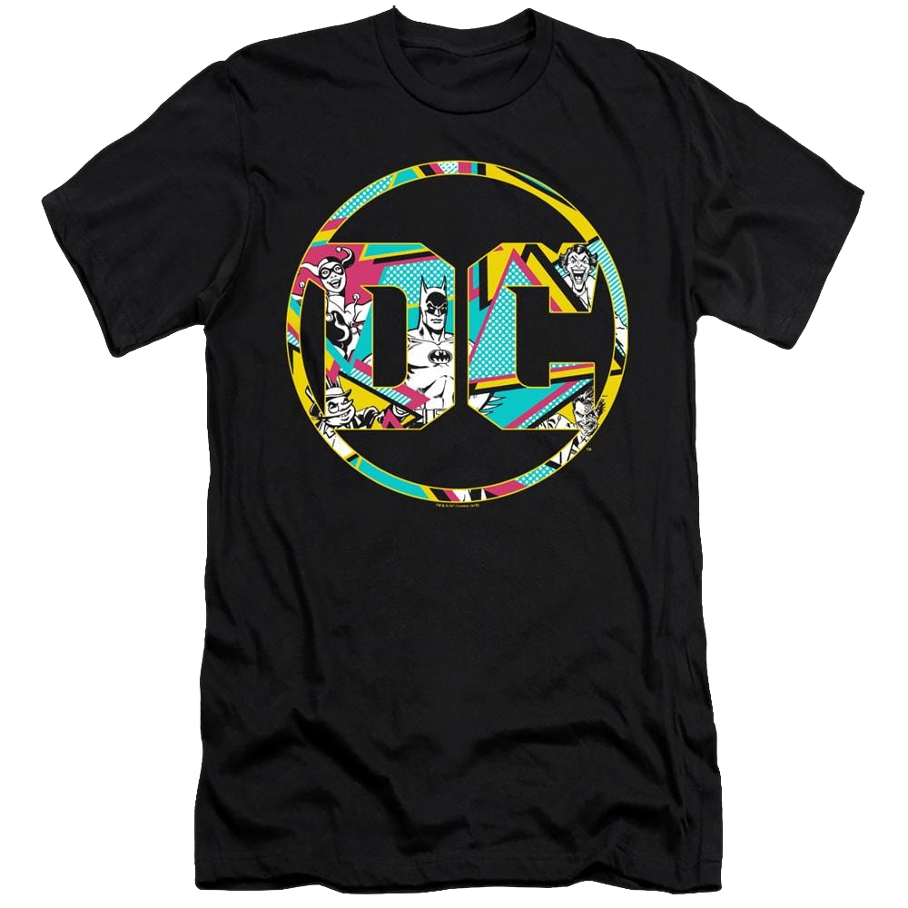 Dc Batman 80S Bat Logo - Men's Premium Slim Fit T-Shirt