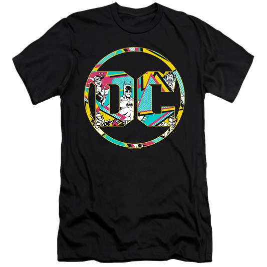 Dc Batman 80S Bat Logo - Men's Premium Slim Fit T-Shirt