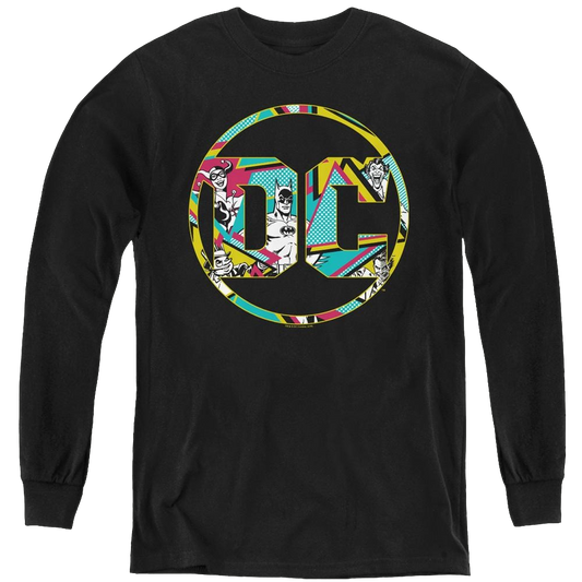 Dc Batman 80S Bat Logo - Youth Long Sleeve T-Shirt