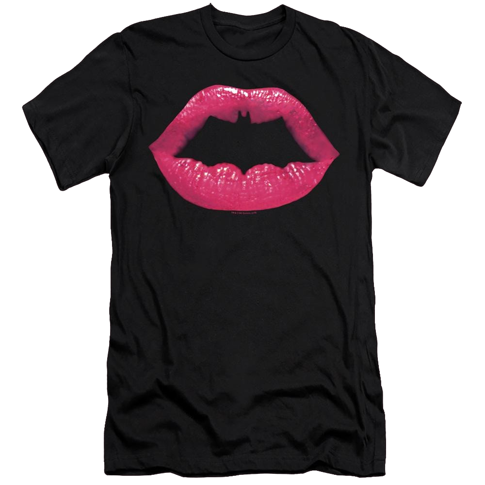 Dc Batman Bat Kiss - Men's Premium Slim Fit T-Shirt