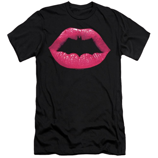 Dc Batman Bat Kiss - Men's Premium Slim Fit T-Shirt