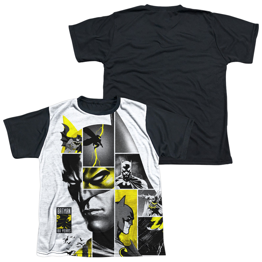 DC Batman 80Th Panels - Youth Black Back T-Shirt