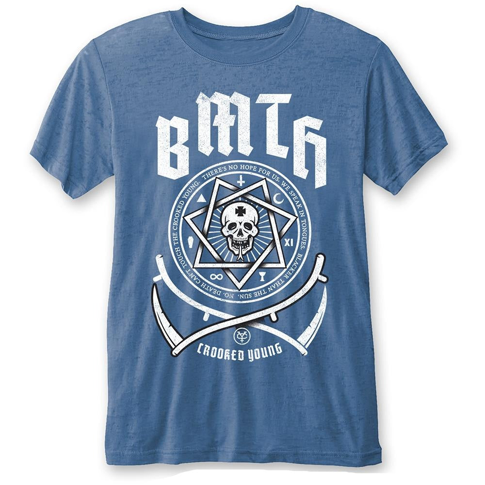 Bring Me The Horizon Unisex Fashion T-Shirt: Crooked Young (Burn Out)