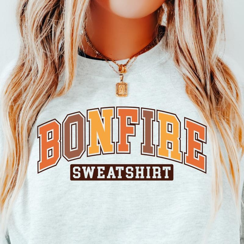 BONFIRE SWEATSHIRT CASUAL SWEATSHIRT FOR FALL AND HOLIDAY SEASON Crewneck Fit T-Shirts, Hoodie | UrbanDripWear.com
