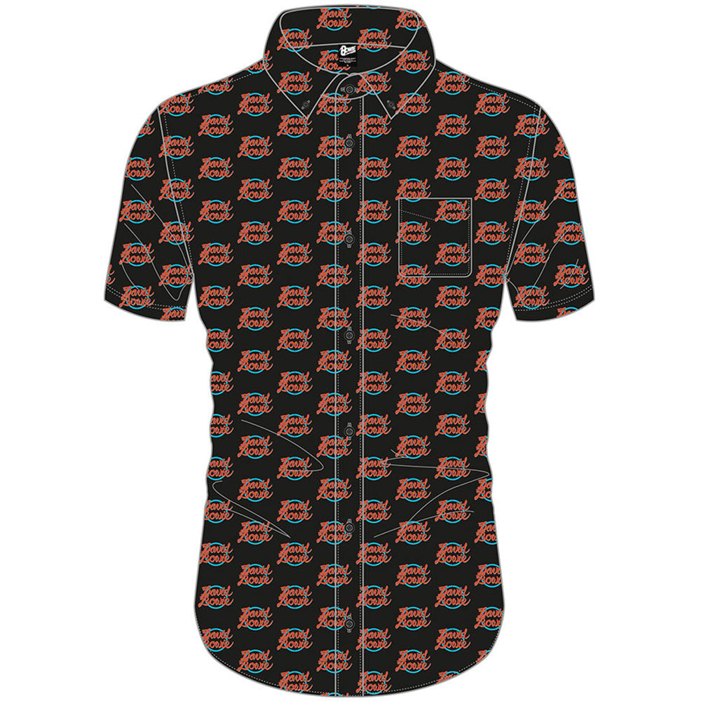 David Bowie Unisex Casual Shirt: Logo Pattern