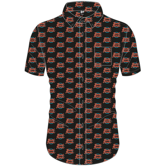 David Bowie Unisex Casual Shirt: Logo Pattern (All Over Print)