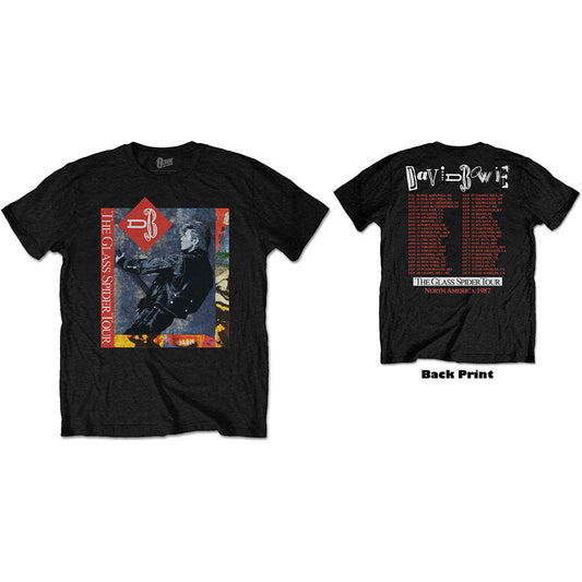 David Bowie | Official Band T-Shirt | Glass Spider Tour (Back Print)