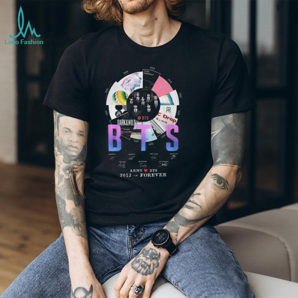 BTS Army 2013 Forever Album Discography Signature Commemorative T Shirt