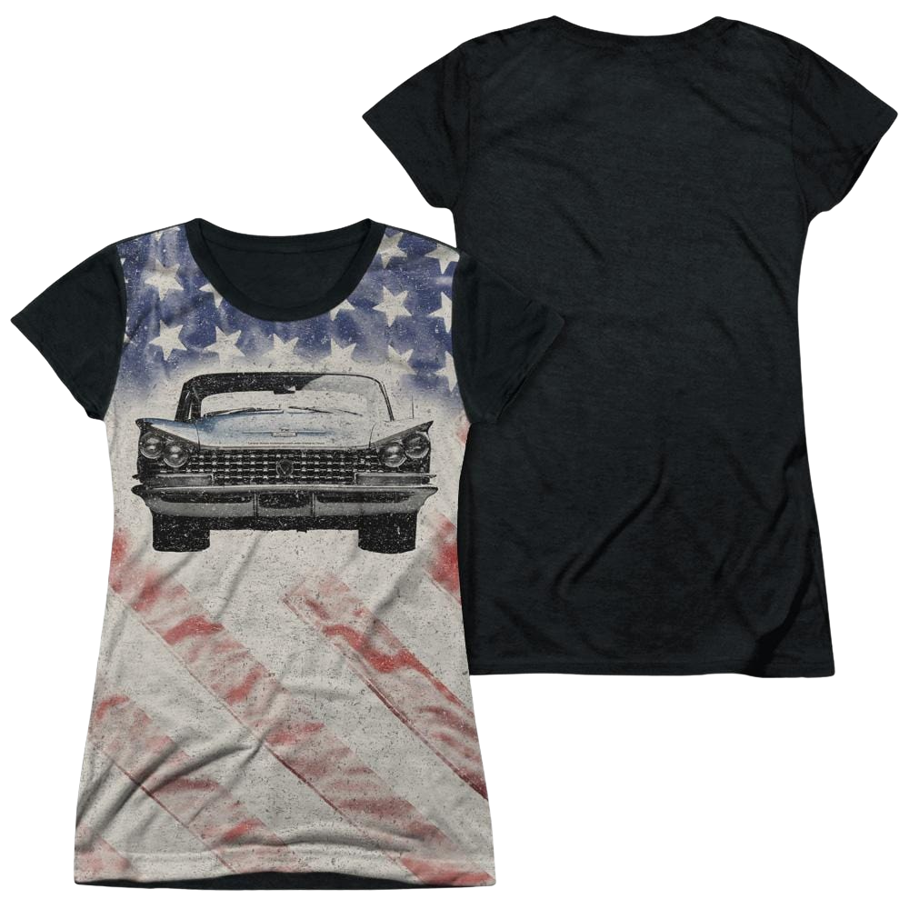 Buick 1959 Electra Flag - Juniors Black Back T-Shirt