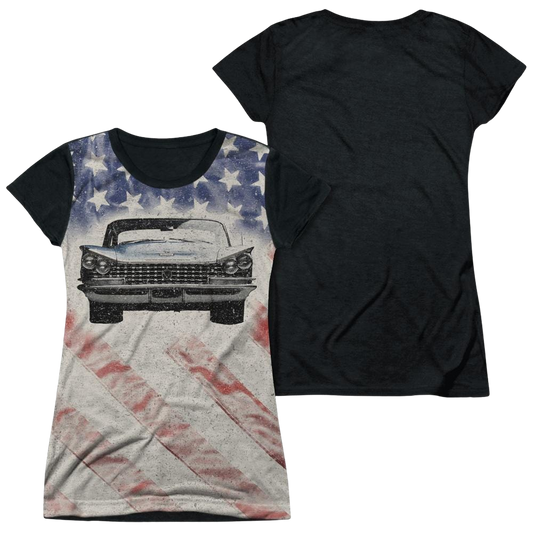 Buick 1959 Electra Flag - Juniors Black Back T-Shirt