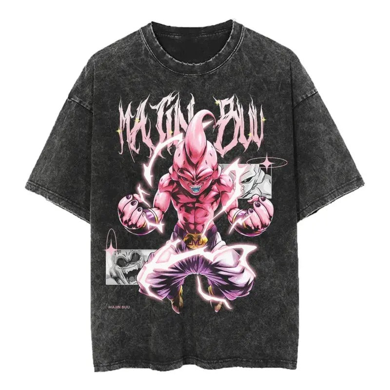 BUU Saga Washed Shirt Menswear Top Underwear Tshirt Streetwear T-Shirt Hoodie, Sweatshirt | UrbanDripWear.com