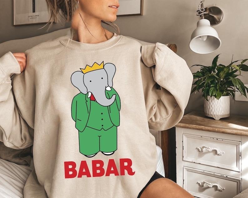 Babar | Nostalgic TV Show | Crewneck | Sweatshirt | T Shirt Hoodie | UrbanDripWear.com