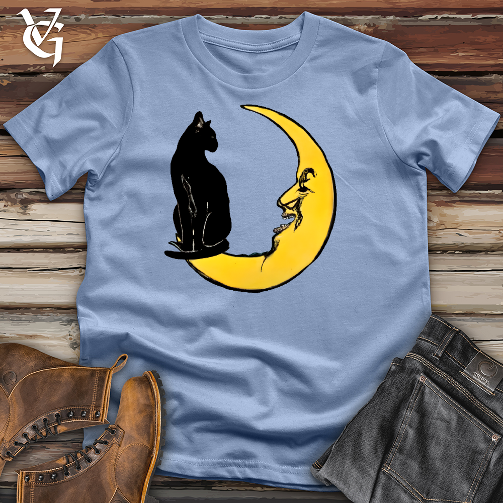Cat On The Moon Cotton Tee