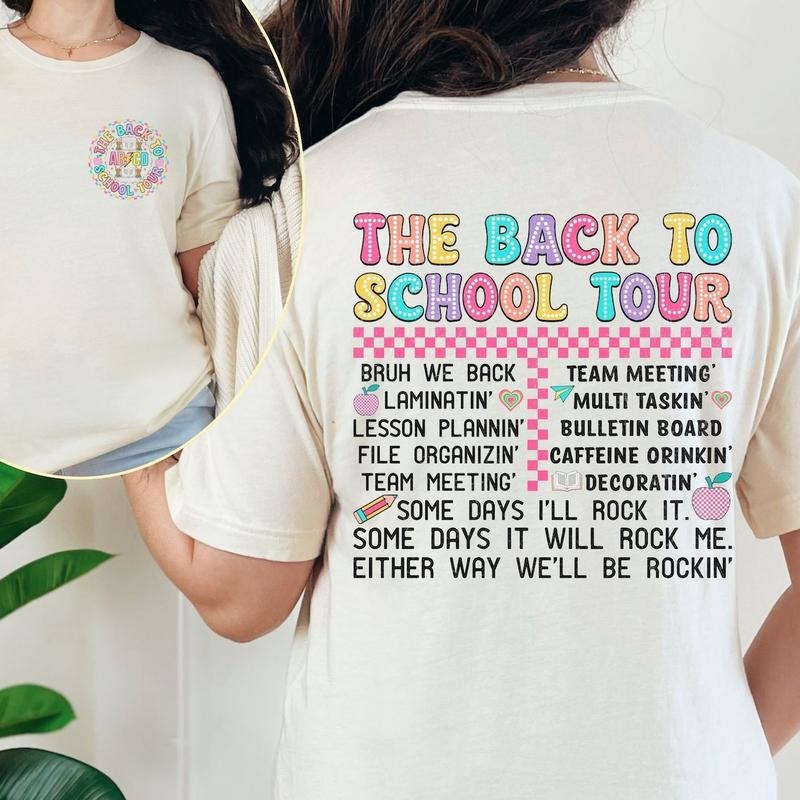 Back to School Teacher Tour Shirt, Teacher Tour Tee, Back To School Shirt Hoodie, Sweatshirt | UrbanDripWear.com