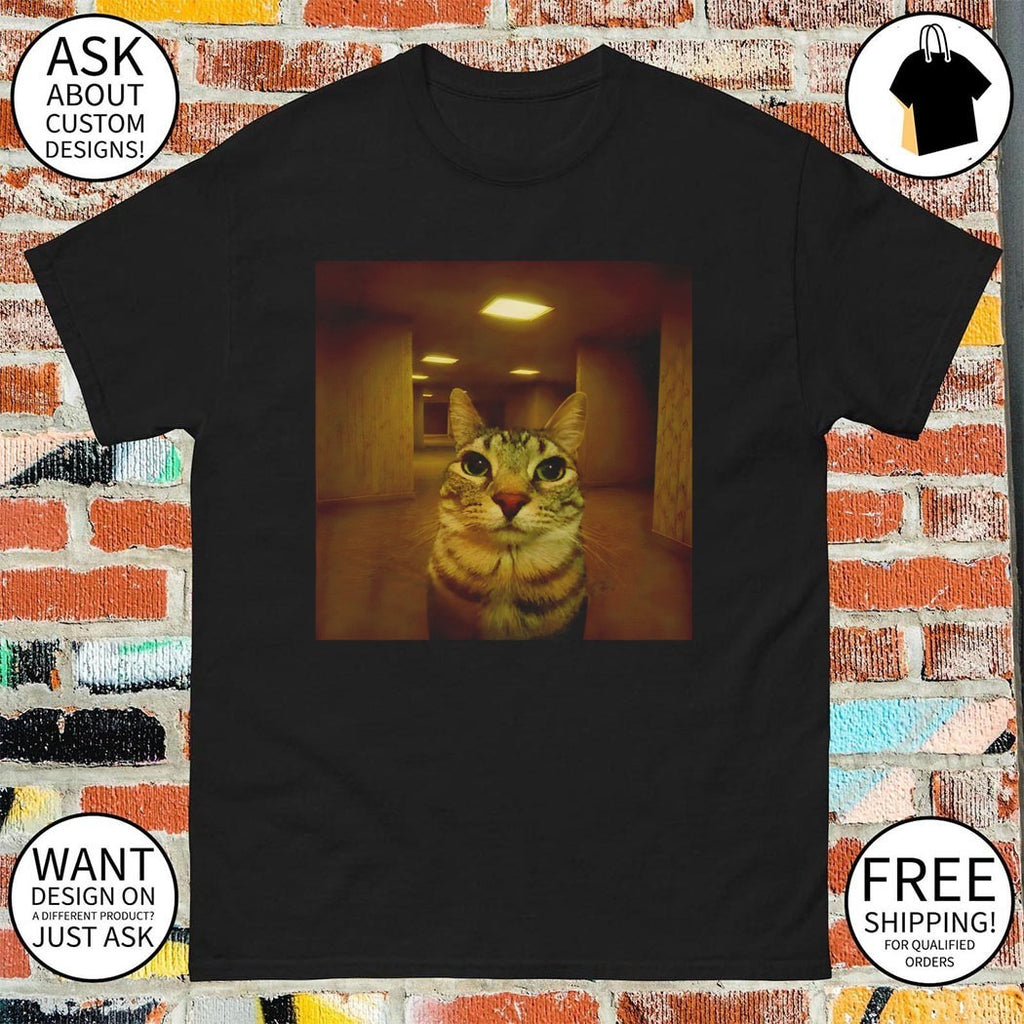 Backrooms weirdcore cat meme shirt