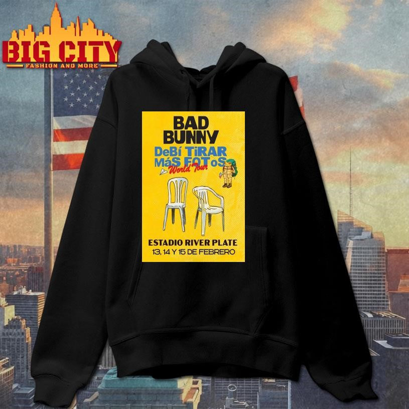 Bad Bunny Debi Tirar Mas Fotos World Tour Argentina Exclusive Poster Shirt