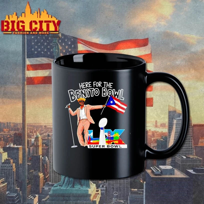 Bad Bunny Puerto Rico Flag Edition Here for the Benito Bowl t-shirt