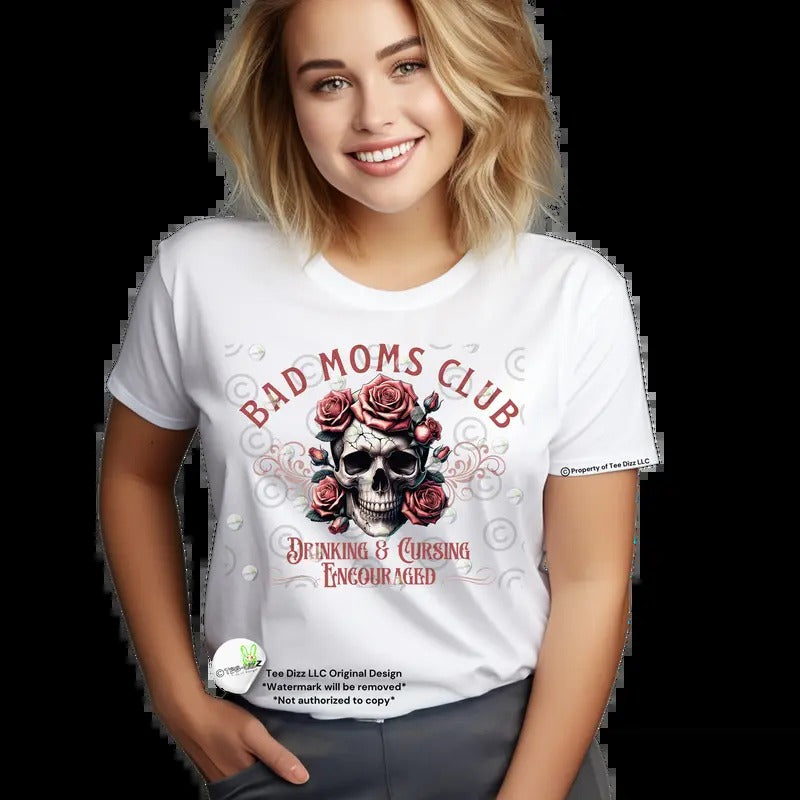 Bad Moms Club - Women's Funny T-shirt - Womenswear Hoodie, Sweatshirt | UrbanDripWear.com