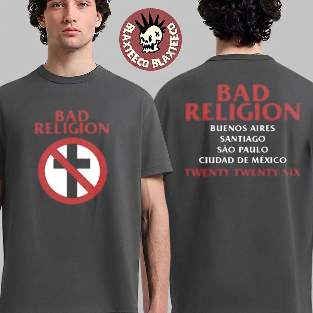 Bad Religion Latin America 2026 Tour Merch Cross Buster T-Shirt