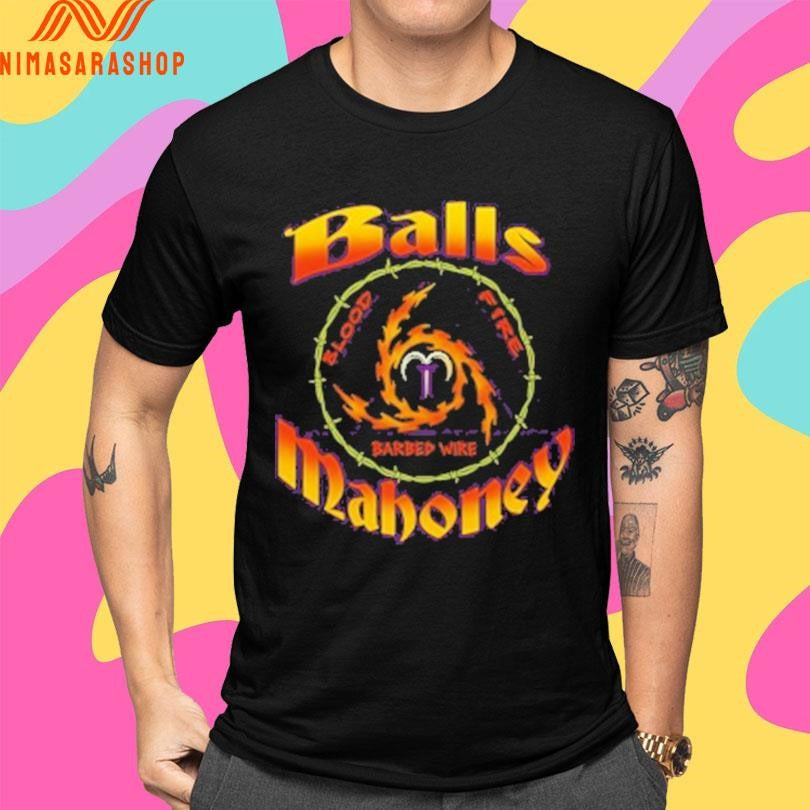 Ball Mahoney Blood Fire Barbed Wire Shirts