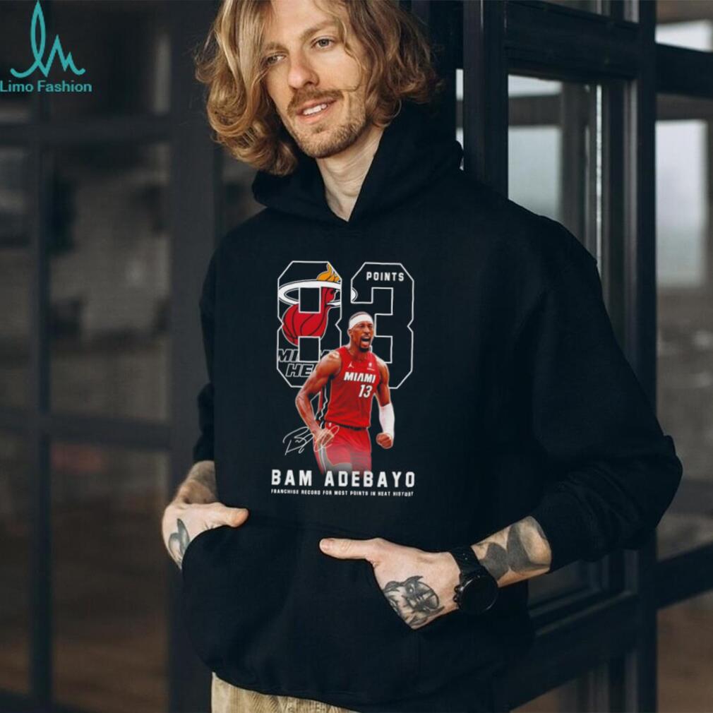Bam Adebayo Miami Basketball Franchise Record Points History T Shirt