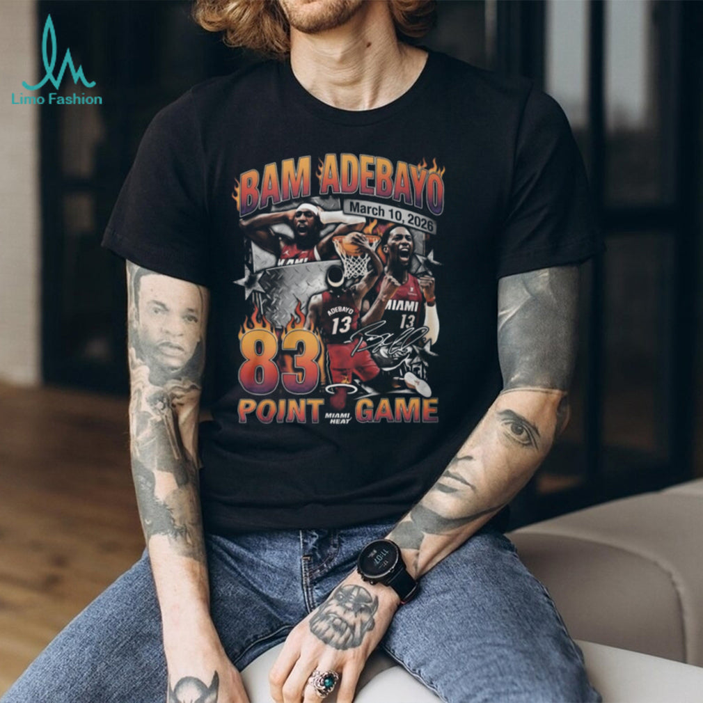 Bam Adebayo Miami Heat 83 Point Game March 10 2026 Vintage Graphic T Shirt