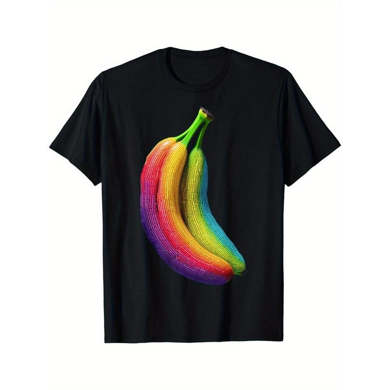 Banana Pixel Artwork Fruit Colorful Graphic Banana T-Shirt made in usa Hoodie, Sweatshirt | UrbanDripWear.com