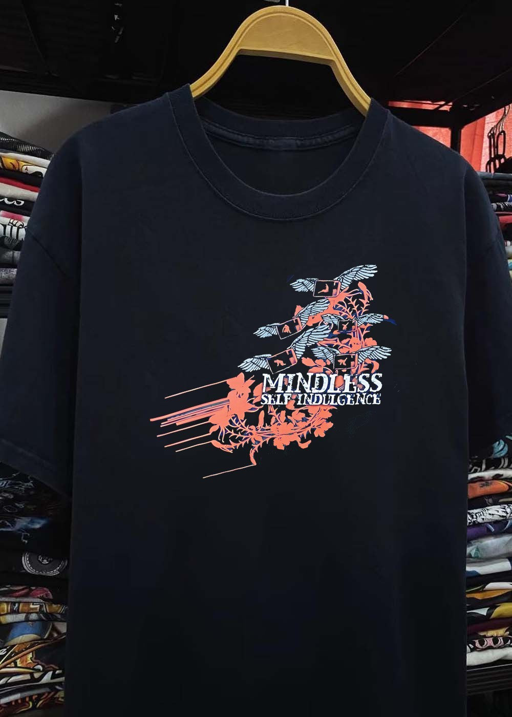 Band Merch Flying Monitors Floral Motifs Mindless Self Indulgence T-Shirt